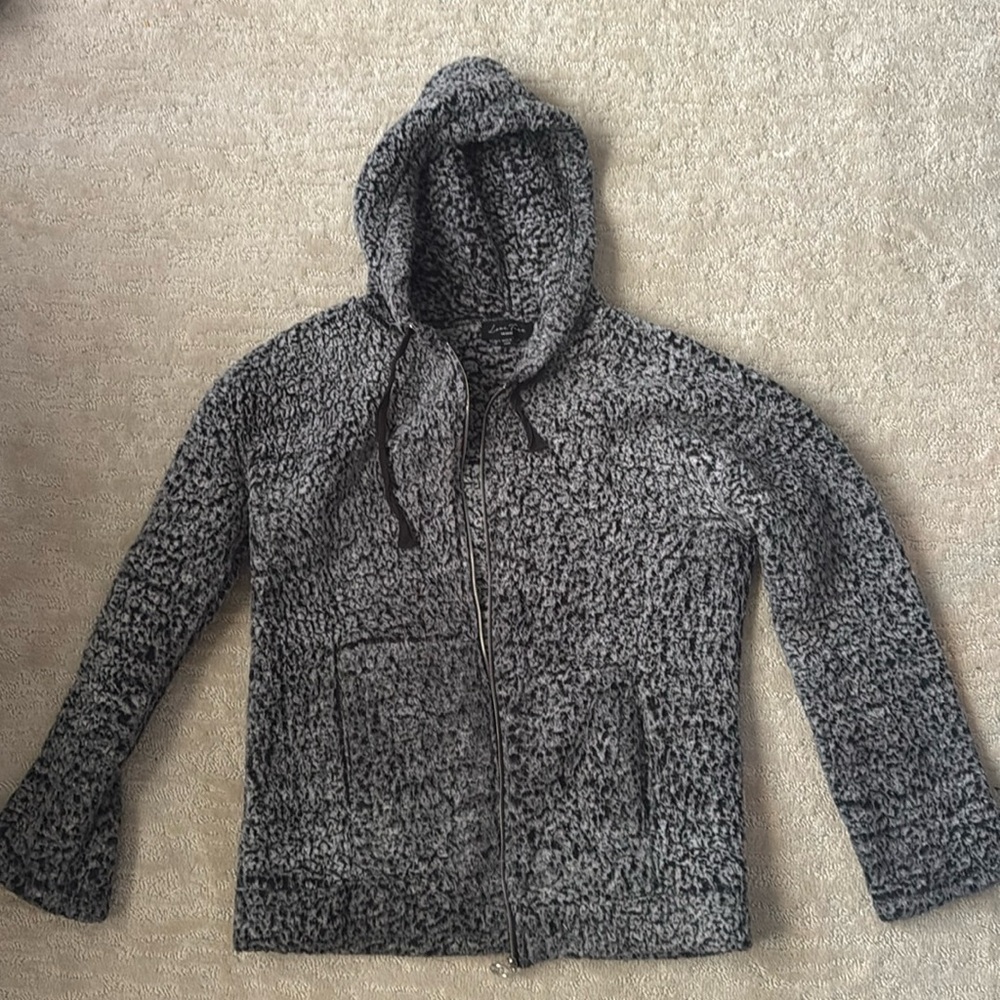 Black and white Sherpa jacket
